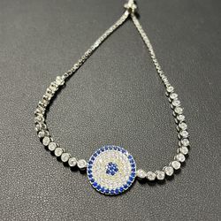 Silver Evil Eye Bracelet 