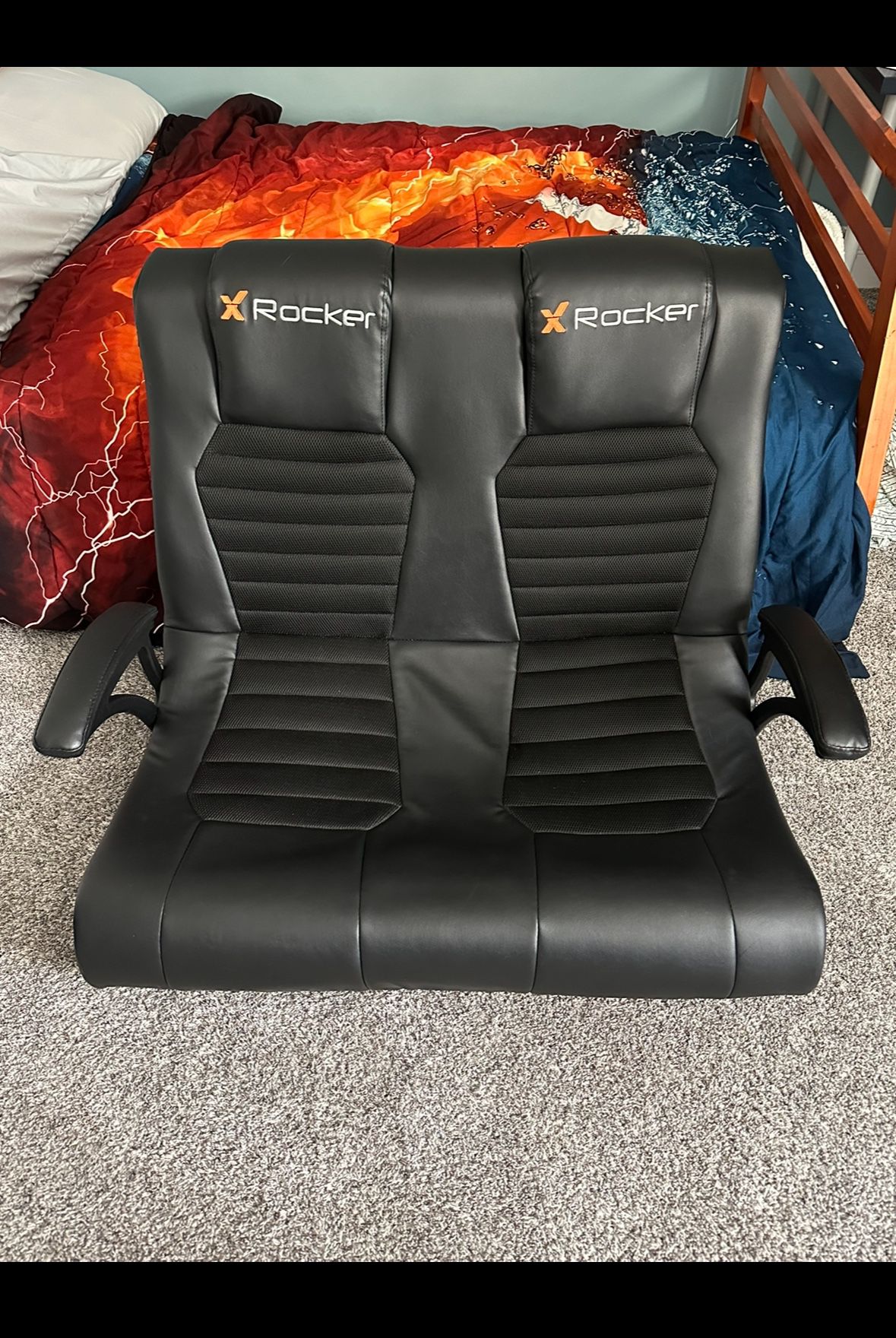 X Rocker Dual Commander Floor Rocking Gaming Chair Couch XL Duel Double Set Chairs Speakers & Subwoofer XBOX ONE Series X PS4 Nintendo Switch PS5 🎮🔊