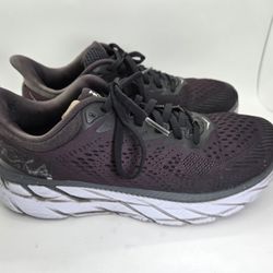 Hoka One One Clifton 7 Shoes Women's 7 Black Running Athletic Support Sneakers