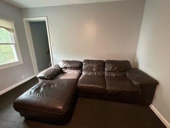 Brown Leather Couch