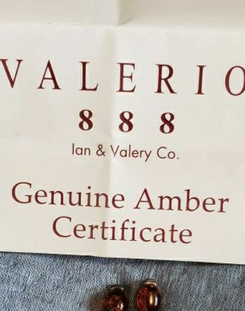 Valerio 888 Sterling Silver Amber Earrings
