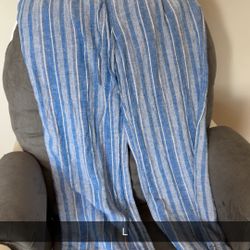 Blue Flowy Pants 