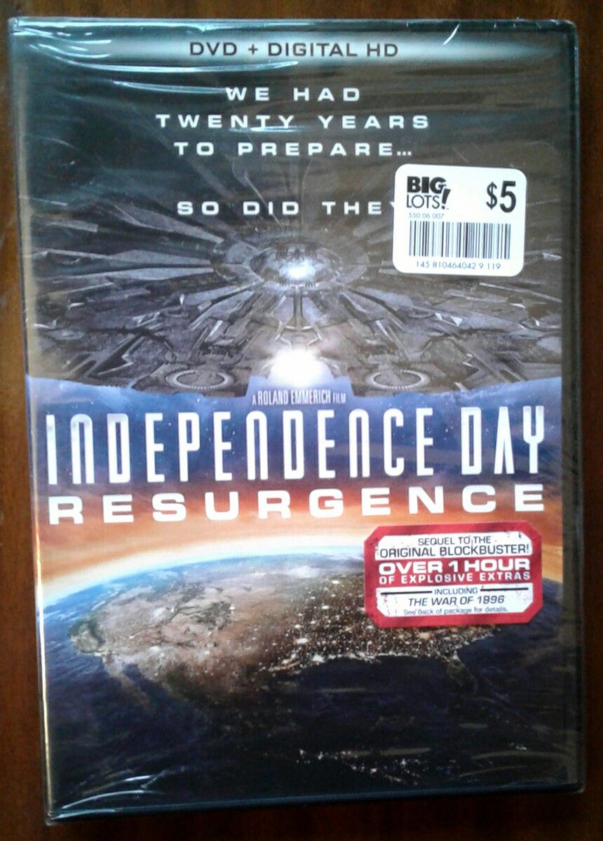 Independence Day: Resurgence DVD -- NEW / SEALED