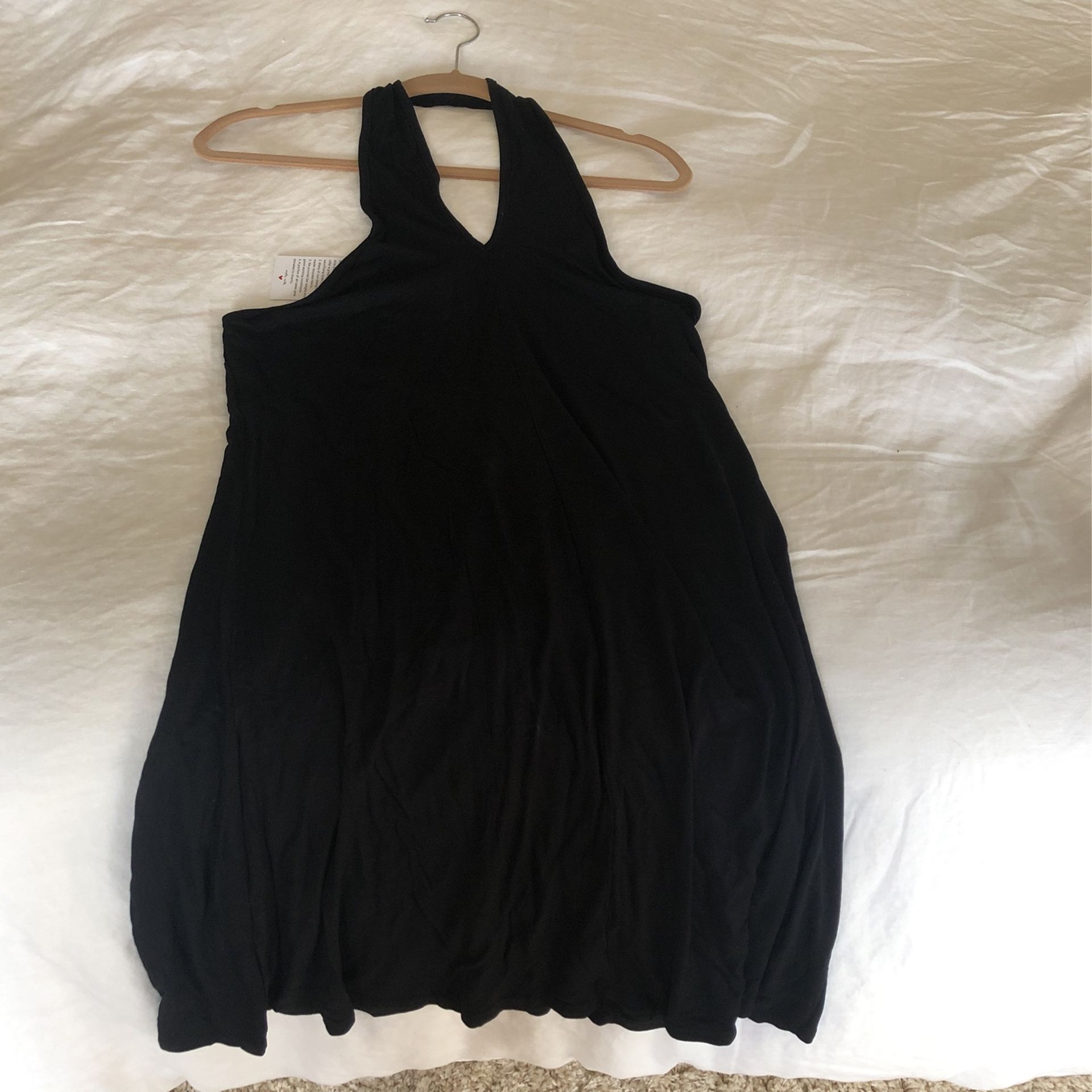 Lightweight Halter Top Black Sundress