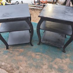 2 Wood End Tables