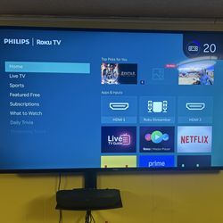 65 inch Phillips Roku tv
