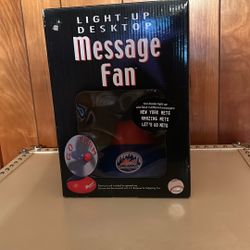 Light Up Desktop Message Fan New York Mets