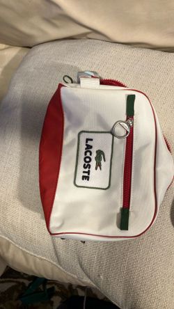Lacoste vintage-style colorblock utility pouch