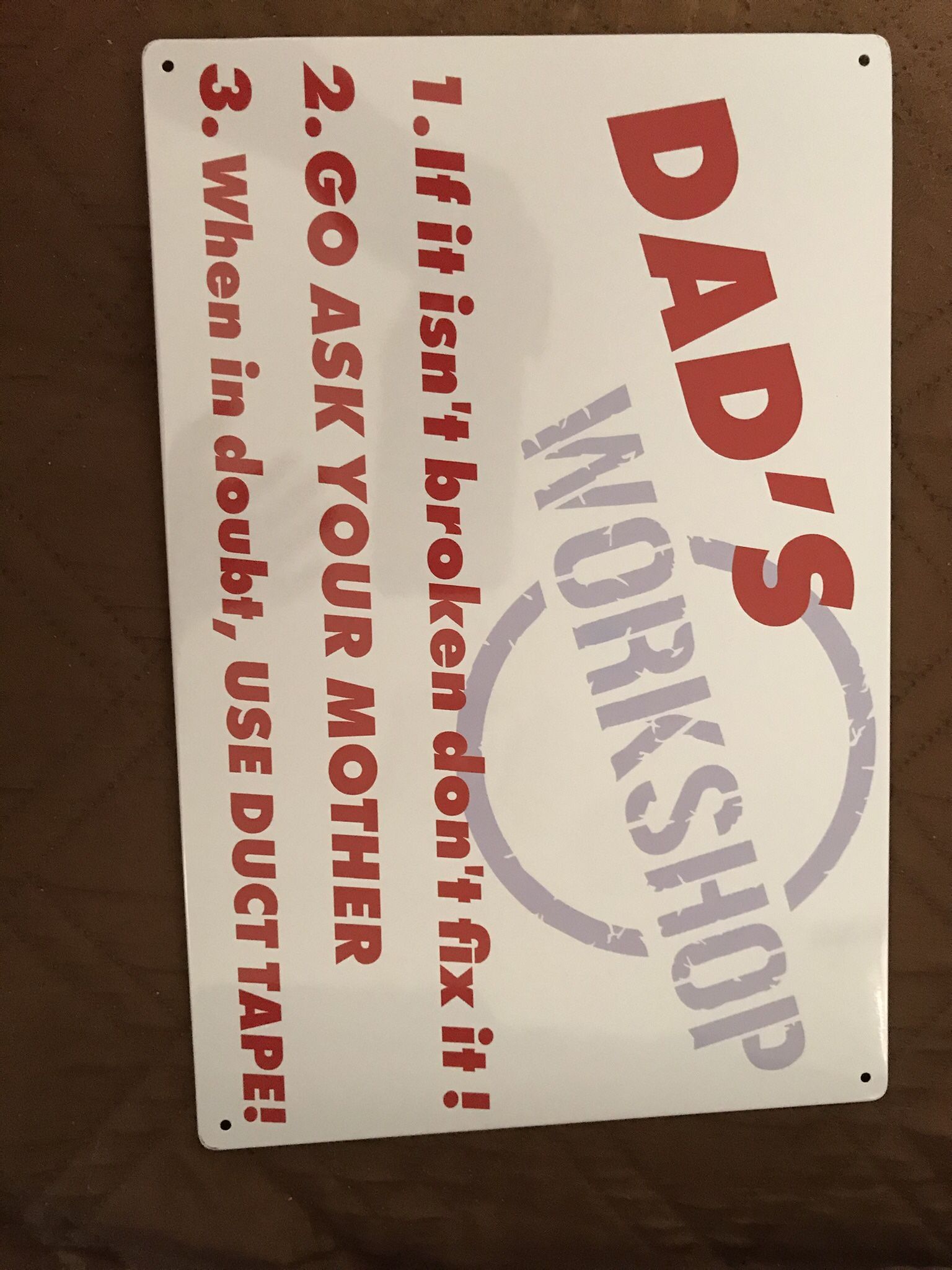 New Metal Dads Workshop Sign