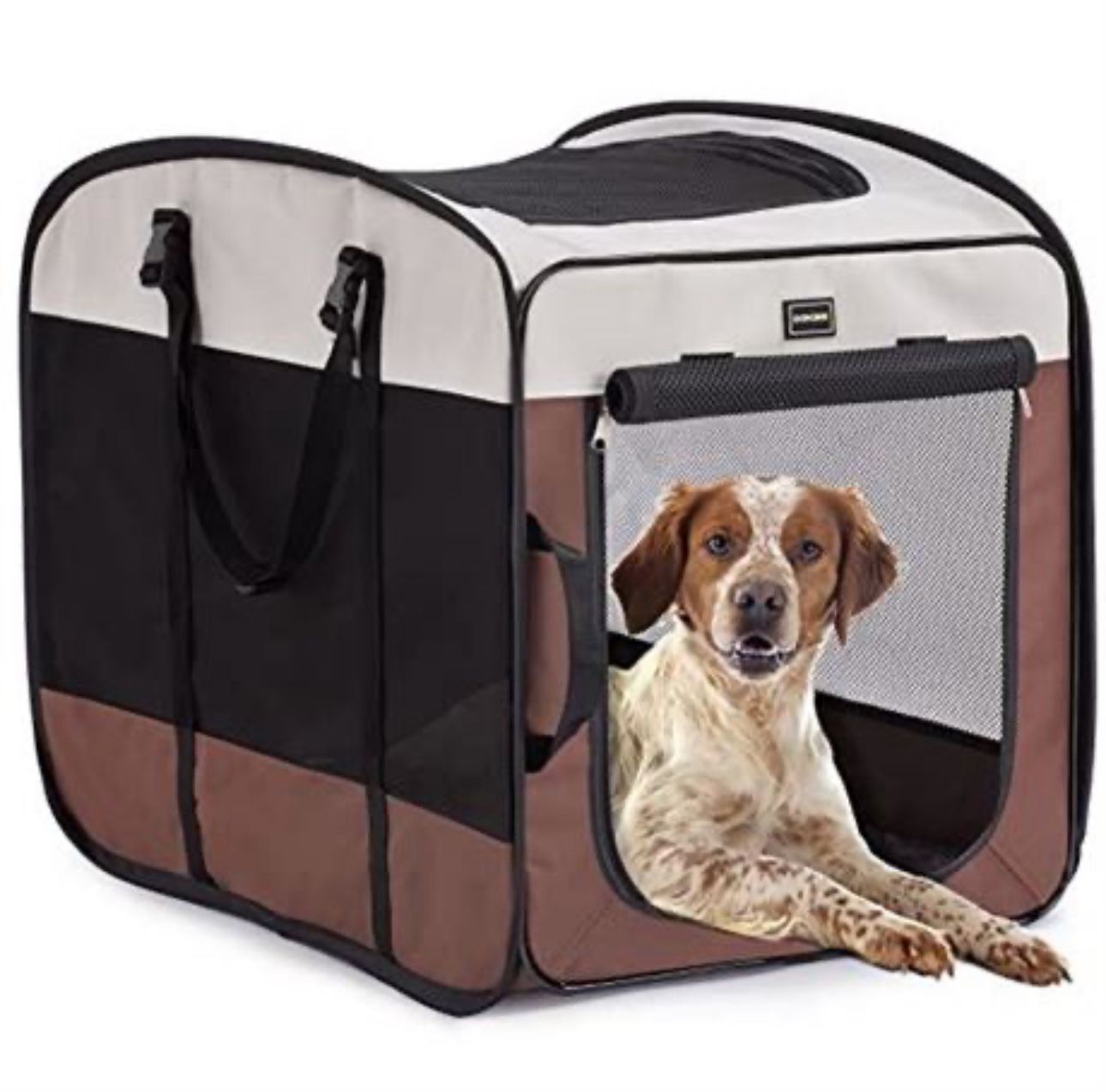 DONORO Dog Kennels and Crates for Medium Dogs, Portable Pop Up Indoor Pet Cage