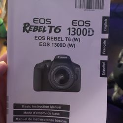 Canon Rebel T6 Camera
