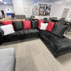 2 Piece Velvet Sectional