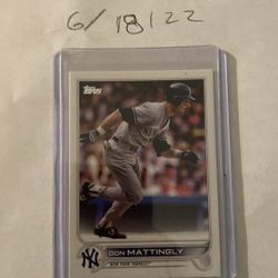  Topps 2022 series 2 Don Mattingly SP card