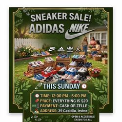 Moving Sneaker Sale - Nike, Adidas - Everything $20