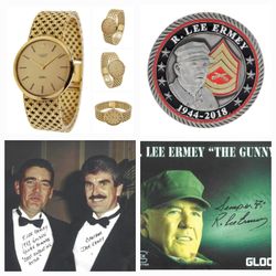 1960 Men's Rolex Cellini Vintage 14K Yellow Gold Watch with Champagne Dial. (Estate of Late R. Lee Ermey, USMC & Actor "Gunny")