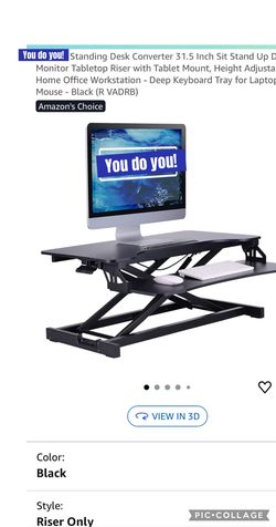 $30 Standing desk converter 31in Desk Riser Table Top Riser