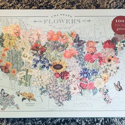USA State Flowers 1000 Pcs Puzzle