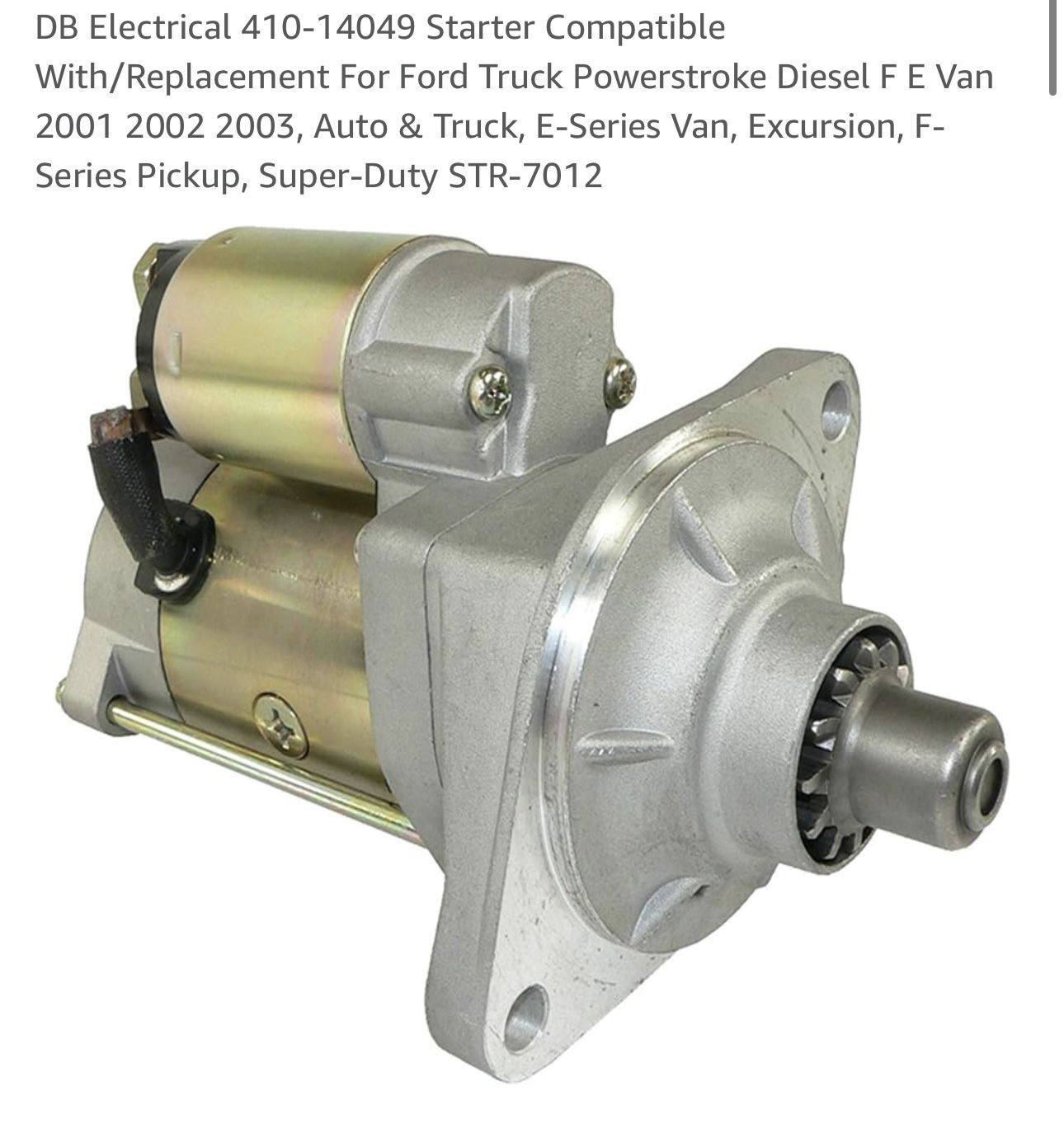 Starter For Ford Auto & Truck E-Series Van Excursion F-Series Pickup Super-Duty