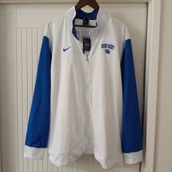 University Of Kentucky Wildcats Nike Men's White/Blue Full-Zip Track Jacket 3XL MSRP $80.00