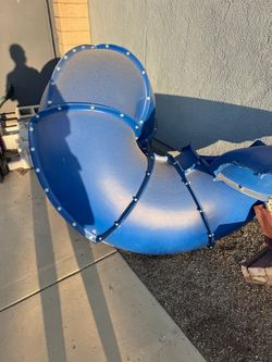 Blue Plastic Slide for Play Structure