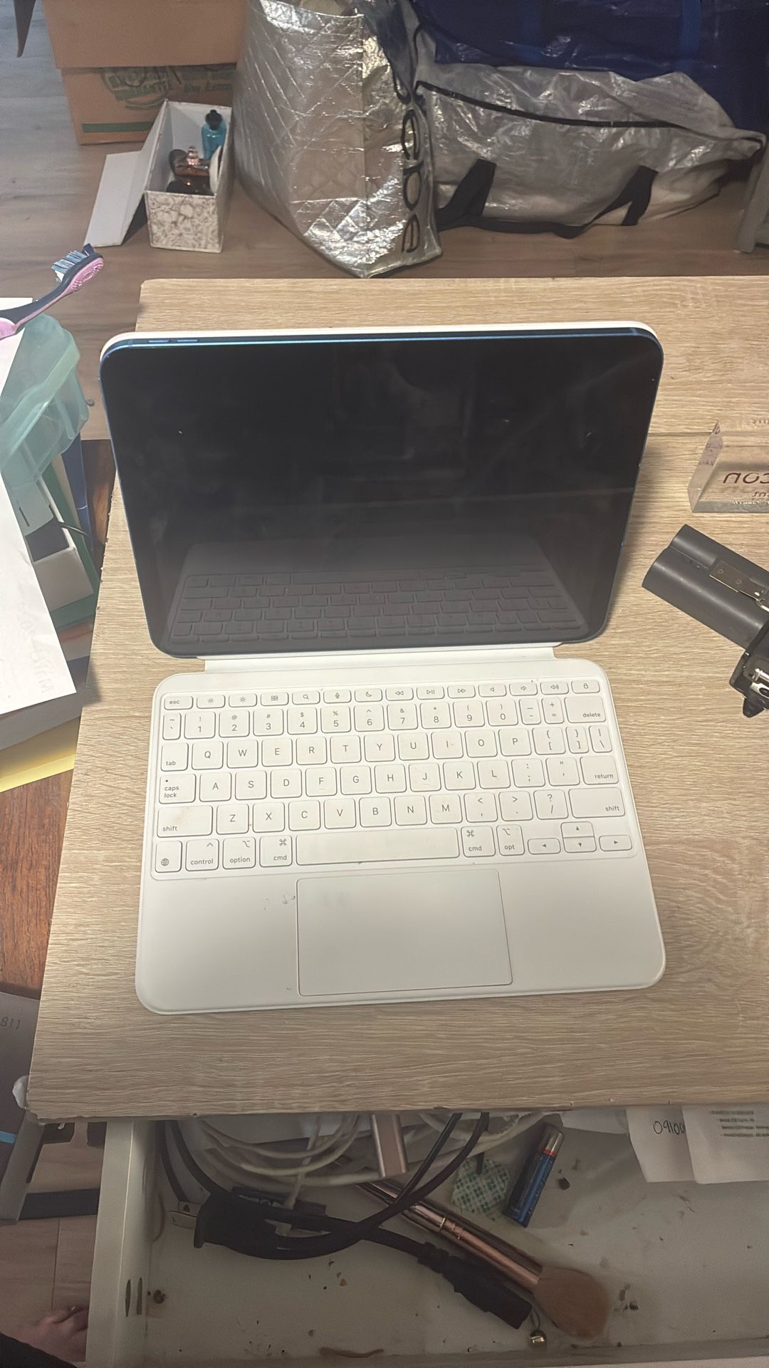 Blue iPad New WiFi And Data Magic Keyboard