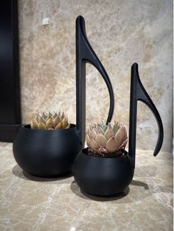 3D Printed Musical Note Planters $35 for the Set