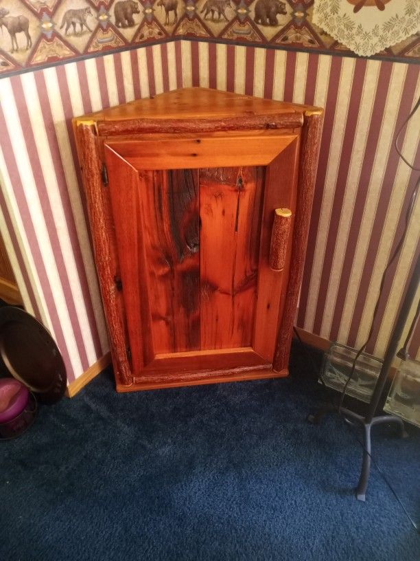 Corner Amish Made Storage Cabinet