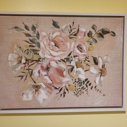 Rose Painting, Print On Canvas