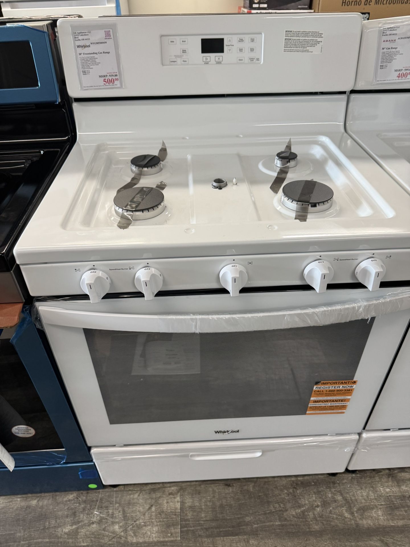 Whirlpool 30” gas range New $25 Down 🔥🔥🔥🔥