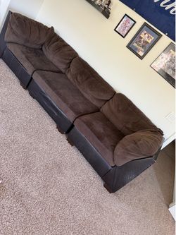 Brown 3 piece couch