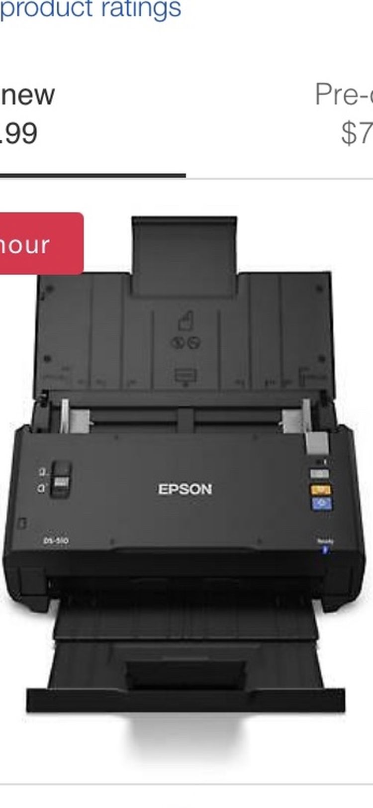 Epson workforce Ds 510 Color Document Scanner New