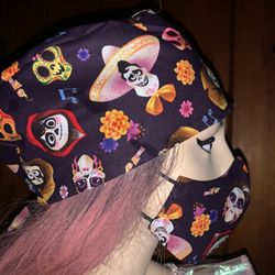 Coco scrub Cap And Face Mask