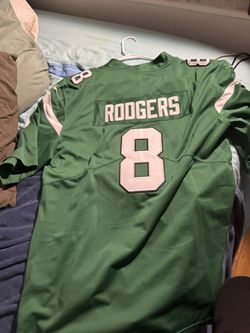 Authentic NFL NEW YORK JETS GREEN #8 AARON RODGERS JERSEY SIZE LARGE