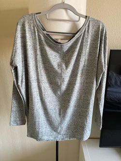 Gray Heathered Long Sleeve Top