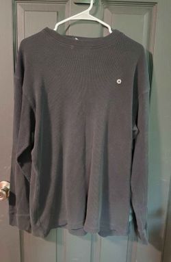 South Pole L Black Thermal Waffle Knit Long Sleeve Southpole Shirt Street XXL