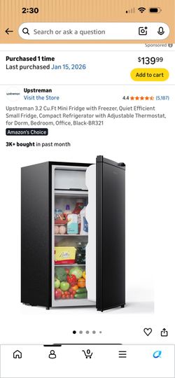 Small refrigerator and freezer