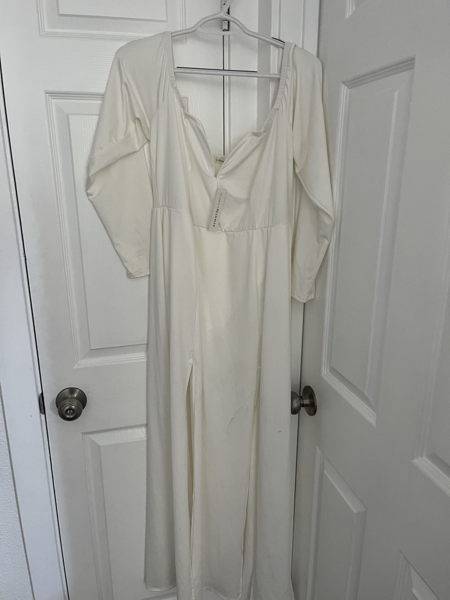 Women White Dress Size 2X
