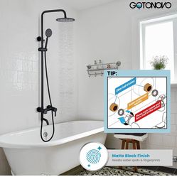 Outside Shower Fixture Wall Mount Matte Black   C17