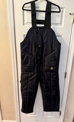 RefrigiWear Black Insulated Bib Overalls