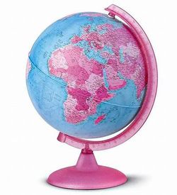 Pink World Globe Desk Light 