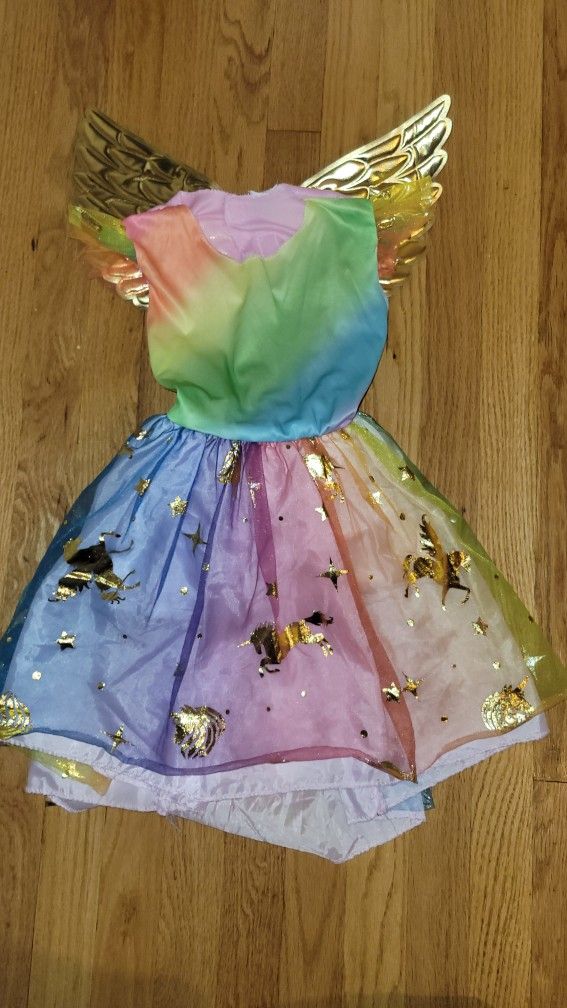 Toddler Unicorn Costume Dress With Headpiece 