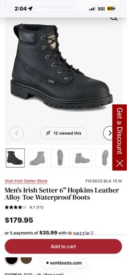 Irish setter red wing 6” Hopkins