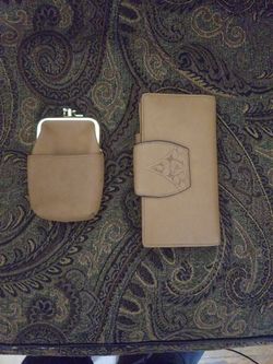 Women's Leather Wallet and Coin Purse Set
