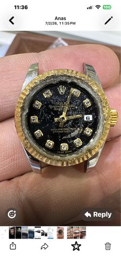 Rolex  gold and diamond ladies damage watch