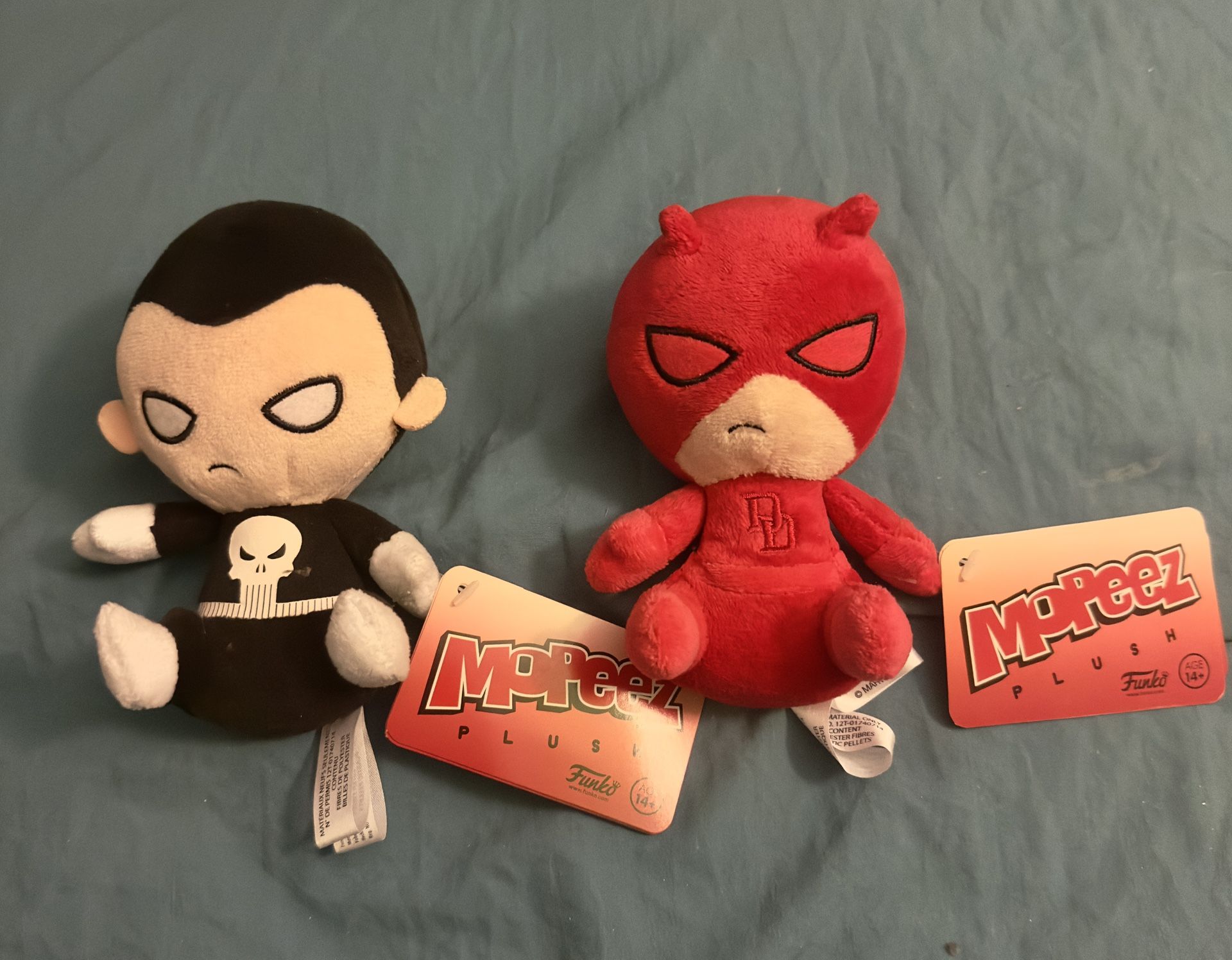 Funko Mopeez Punisher Plush Figure and DareDevil 5 1/2” Marvel Set NWT