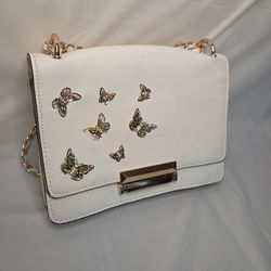 ALDO White & Gold Butterfly Bag