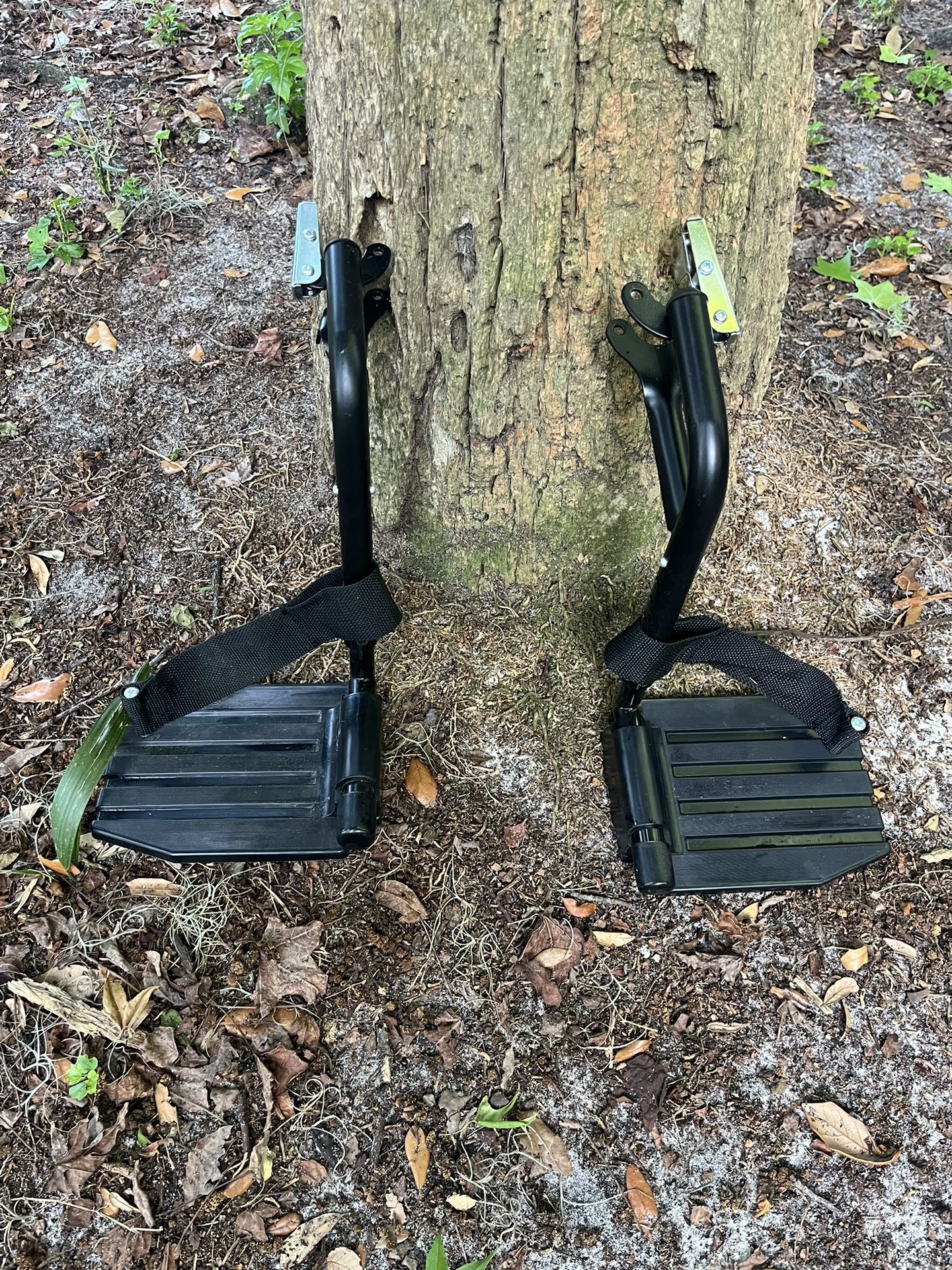 Wheelchair foot pedals/ footrest. 