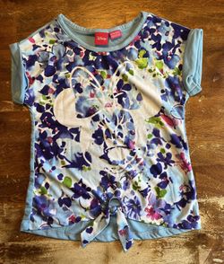 NEW Disney Minnie Mouse Girls Tie-Front Shirt – Size 6/6X – 3 Available