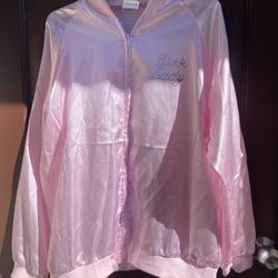 Halloween Pink Lady  1950s Satin Jacket Costume L/XL