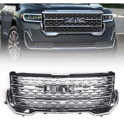 Grille Compatible with GMC Acadia/GMC Acadia Denali 2020 2021 2022 2023 Front Bumper Upper Grill OEM (contact info removed)1 Chrome  LOT NUMBER 3154P